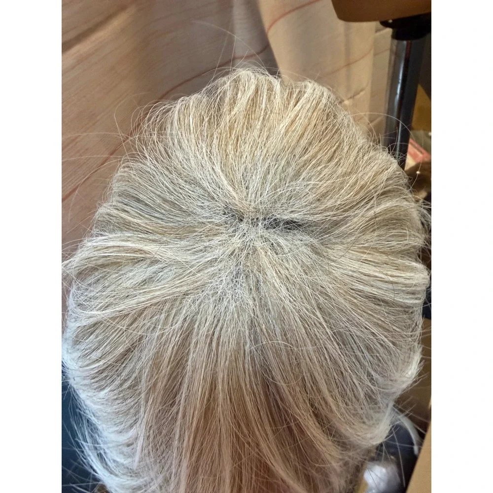 White light brown pixie wig